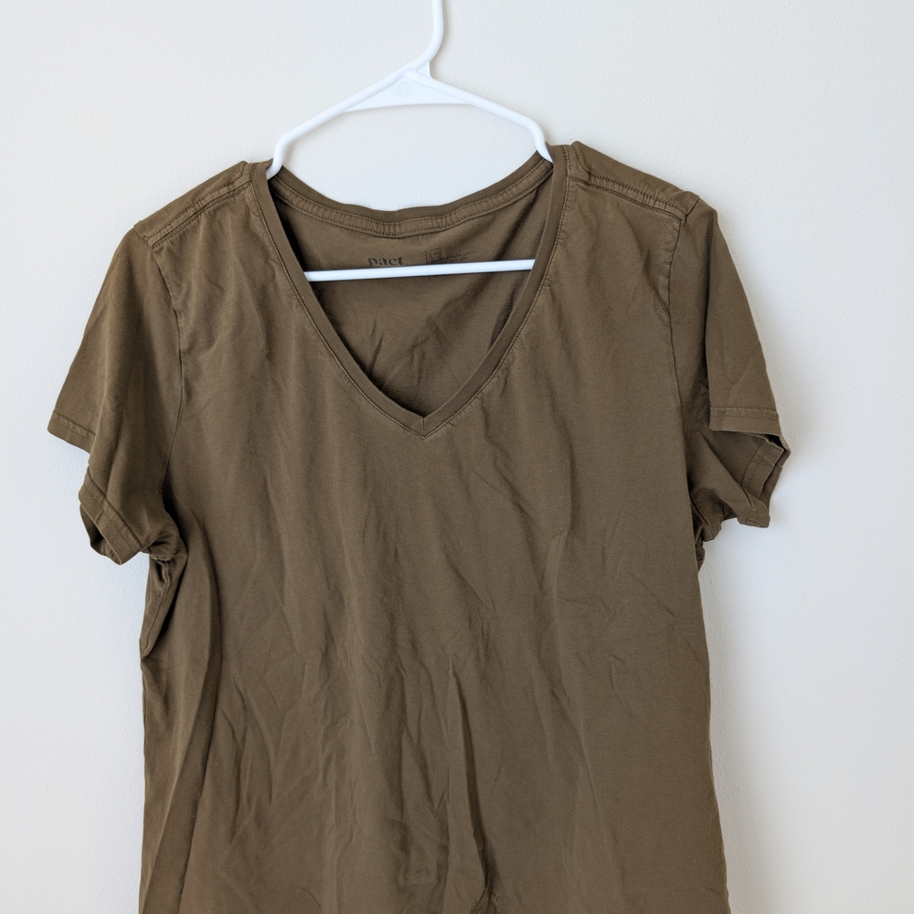 Olive V-Neck T-Shirt